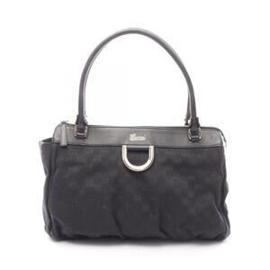 GUCCI Black Leather Tote Bag